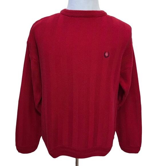 Chaps Ralph Lauren Vintage Red Hand Framed Sweater Men L - Picture 1 of 9